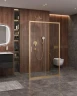 Душевой уголок Cezares Molveno 120x90 MOLVENO-AH-12-120/90-C-BORO-IV профиль Брашированное золото стекло прозрачное