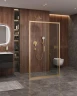 Душевой уголок Cezares Molveno 120x90 MOLVENO-AH-12-120/90-C-BORO-IV профиль Брашированное золото стекло прозрачное