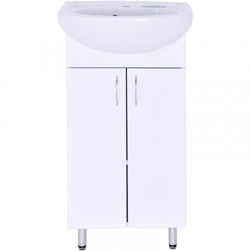 Тумба с раковиной Orange Лайт 45 LA-45TUW+RA Белый глянец МДФ / ЛДСП
