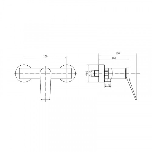Смеситель для душа Fashun A2086-7 цвет Черный