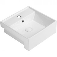 Раковина Abber Rechteck 41 AC2208 Белая фаянс накладная