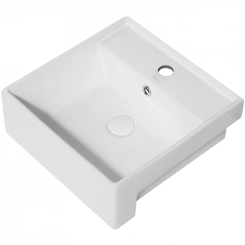 Раковина Abber Rechteck 41 AC2208 Белая фаянс накладная