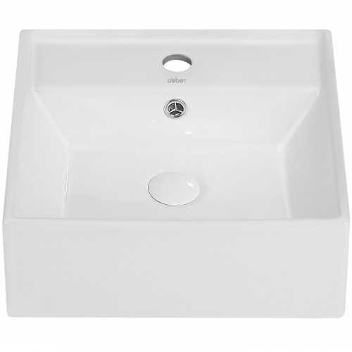 Раковина Abber Rechteck 41 AC2208 Белая фаянс накладная