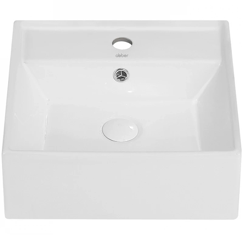 Раковина Abber Rechteck 41 AC2208 Белая фаянс накладная
