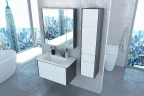 Зеркальный шкаф Roca Ronda 60 ZRU9302968 с подсветкой Белый глянец Антрацит