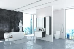 Зеркальный шкаф Roca Ronda 60 ZRU9302968 с подсветкой Белый глянец Антрацит