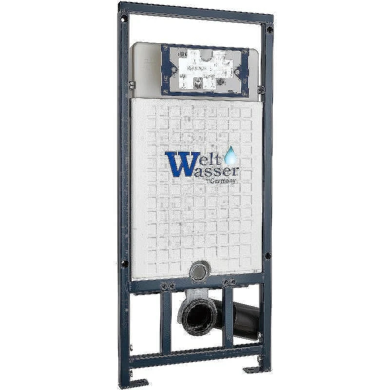 Комплект унитаза с инсталляцией WeltWasser MARBERG 507 + ODENBACH 004 GL-WT + MAR 507 SE-CR 10000006981 цвет Белый глянцевый с сиденьем Микролифт и клавишей смыва цвет Хром