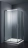Душевой уголок Black&White Stellar Wind S102 100х100 1021010 профиль Серебристый хром стекло прозрачное