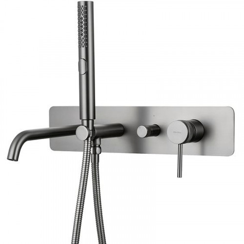 Смеситель для ванны Allen Brau Priority 5.31A05-MG Графит брашированный латунь встраиваемый