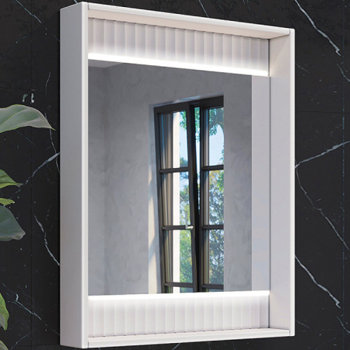 Зеркало Comforty 60 00-00001278 с подсветкой Белое с бесконтактным выключателем МДФ / ЛДСП, стекло