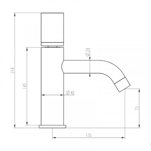 Смеситель для раковины Boheme Stick 121-NB.4 Никель