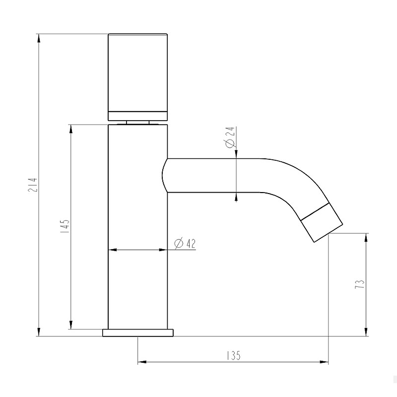 Смеситель для раковины Boheme Stick 121-NB.4 Никель
