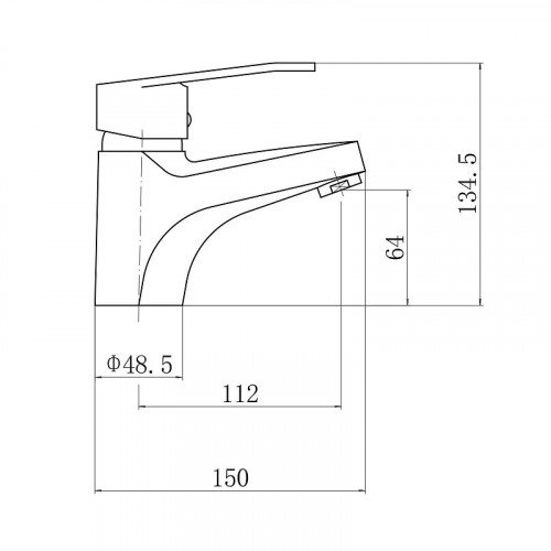 Смеситель для раковины Plstart PL1006 цвет Хром