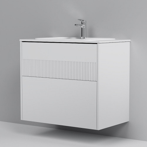 Тумба под раковину AM.PM Func 80 M8FFUX0802WM подвесная Белая матовая МДФ / ЛДСП