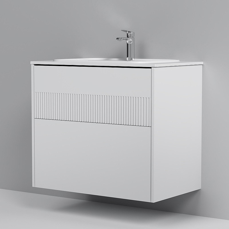 Тумба под раковину AM.PM Func 80 M8FFUX0802WM подвесная Белая матовая МДФ / ЛДСП