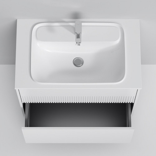 Тумба под раковину AM.PM Func 80 M8FFUX0802WM подвесная Белая матовая МДФ / ЛДСП