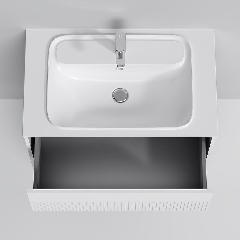 Тумба под раковину AM.PM Func 80 M8FFUX0802WM подвесная Белая матовая МДФ / ЛДСП