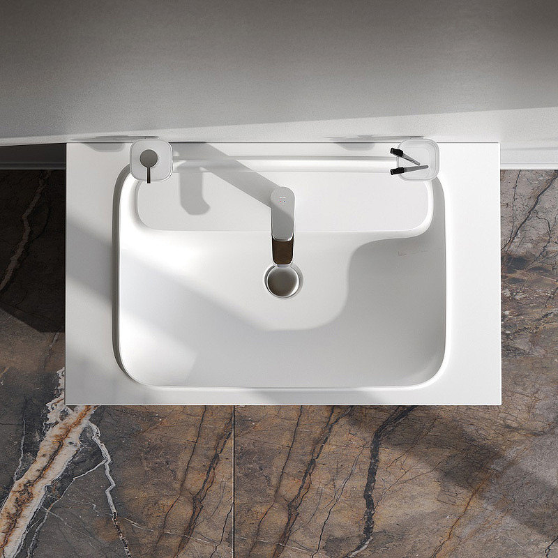 Тумба под раковину AM.PM Func 80 M8FFUX0802WM подвесная Белая матовая МДФ / ЛДСП