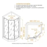 Душевой уголок RGW 90x90 33328299-110L профиль цвет Серый стекло прозрачное