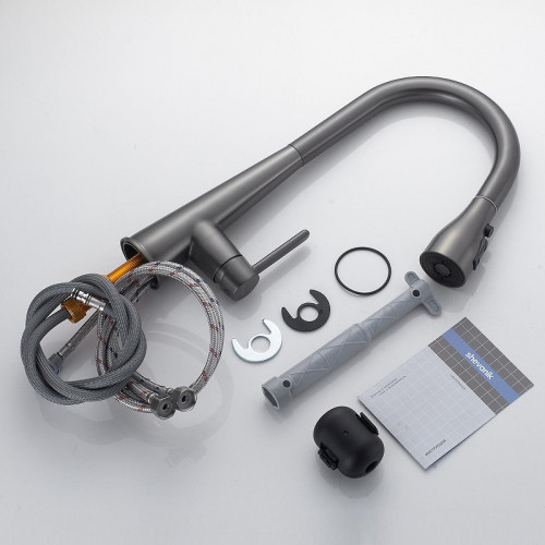 Смеситель для кухни Shevanik S363T цвет Оружейная сталь