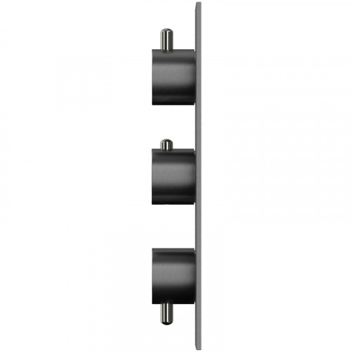 Смеситель для душа Whitecross Y gunmetal Y1238GM с термостатом Оружейная сталь латунь встраиваемый