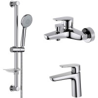 Комплект смесителей Aquatek Бетта AQ1130CR Хром латунь