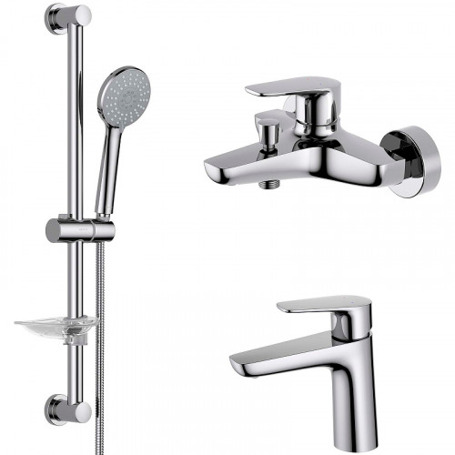 Комплект смесителей Aquatek Бетта AQ1130CR Хром латунь