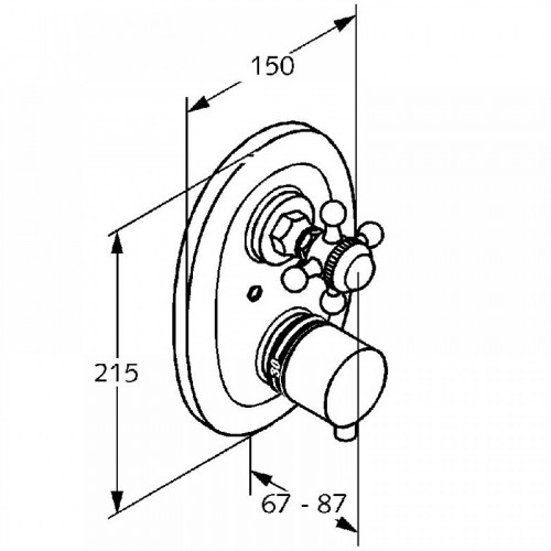 Смеситель для душа Kludi Adlon 517200520 с термостатом Хром латунь встраиваемый