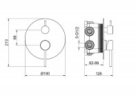 Смеситель для душа Aquatek Европа AQ1347BGM цвет Оружейная сталь