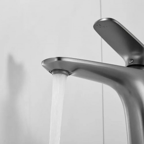 Смеситель для раковины Shevanik S8501T цвет Оружейная сталь