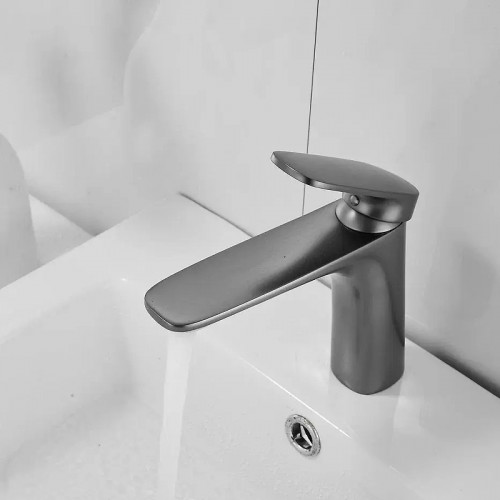 Смеситель для раковины Shevanik S8501T цвет Оружейная сталь