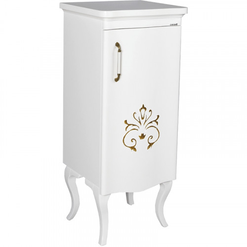 Тумба Creavit Antik 50 AN2115.02.BB Белая с декором МДФ / ЛДСП, массив дерева