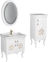 Тумба Creavit Antik 50 AN2115.02.BB Белая с декором МДФ / ЛДСП, массив дерева
