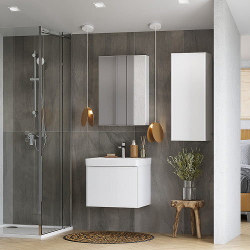 Подвесной шкаф Aquaton Асти 35 1A262903AX2B0 Белый МДФ / ЛДСП