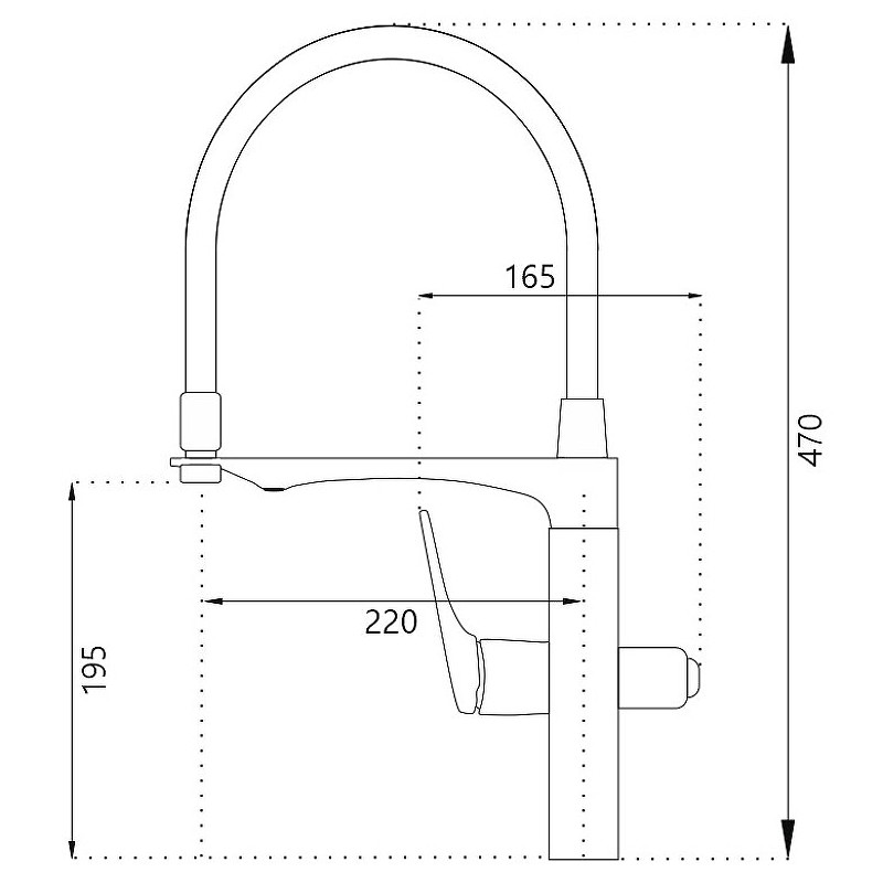 Смеситель для кухни Haiba HB76816 Хром Черный латунь