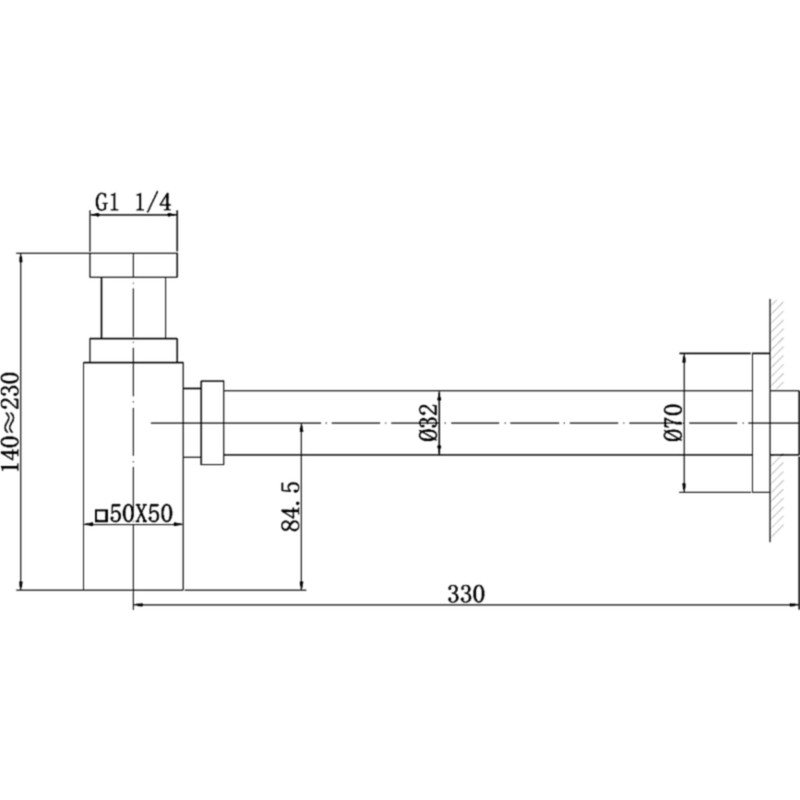 Сифон для раковины Abber AF0031G Золото матовое