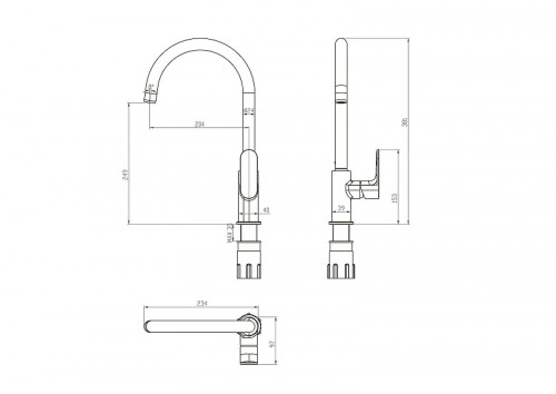 Смеситель для кухни Aquatek Альфа AQ1982CR цвет Хром