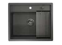 Кухонная мойка Granula Kitchen Space 60 6051 цвет Графит матовый