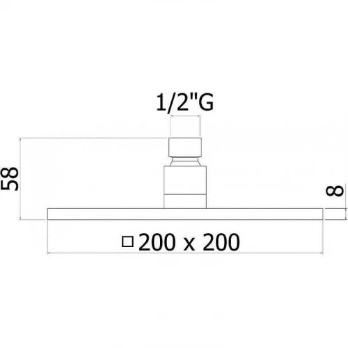 Верхний душ Paffoni Syncro ZSOF075BO + ZSOF063BO цвет Белый матовый