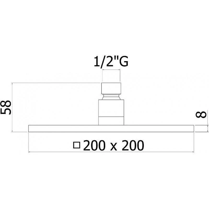 Верхний душ Paffoni Syncro ZSOF075BO + ZSOF063BO цвет Белый матовый