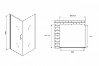 Душевой уголок Abber Sonnenstrand 90x70 AG04090-S70 профиль Хром стекло прозрачное