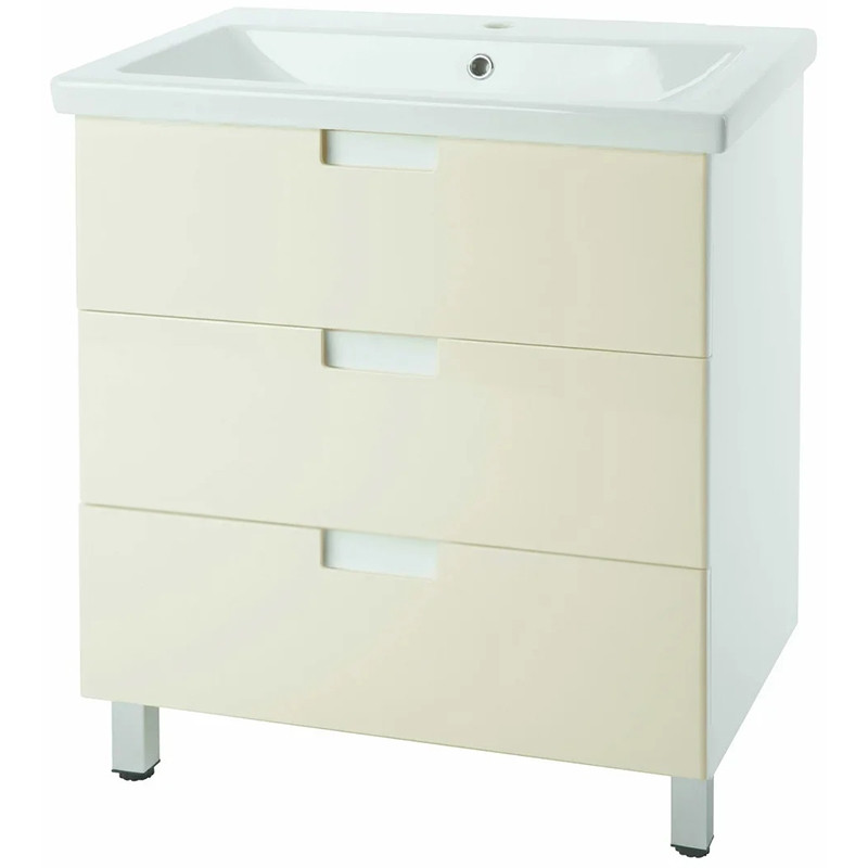 Тумба под раковину Bellezza Пегас 80 4630413140077 Бежевая МДФ / ЛДСП