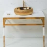 Консоль под раковину Boheme Armadi Art Vogue 100 890-G Золото Белая