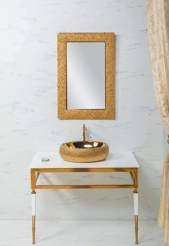 Консоль под раковину Boheme Armadi Art Vogue 100 890-G Золото Белая