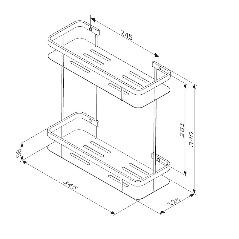 Полка корзина AM.PM Sense L A7453200 Хром