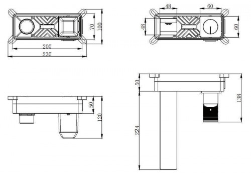 Смеситель для раковины Vincea Domus VBFW-5DM01BG цвет Брашированное золото