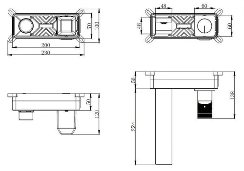 Смеситель для раковины Vincea Domus VBFW-5DM01BG цвет Брашированное золото