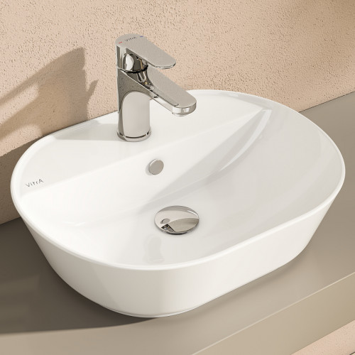 Раковина Vitra Geo 55 7428B003-0001 Белая фарфор накладная