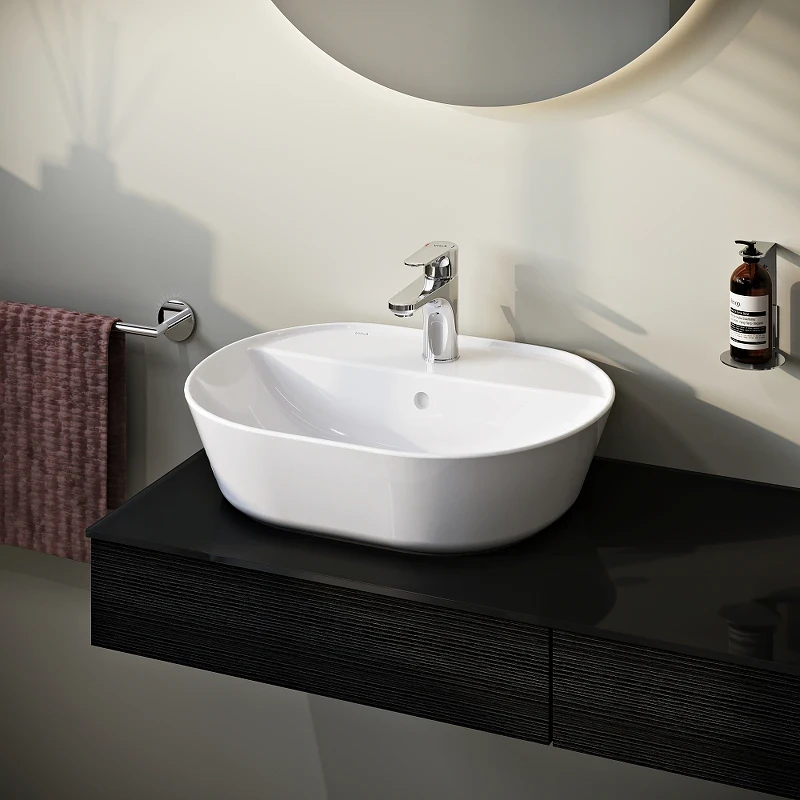 Раковина Vitra Geo 55 7428B003-0001 Белая фарфор накладная