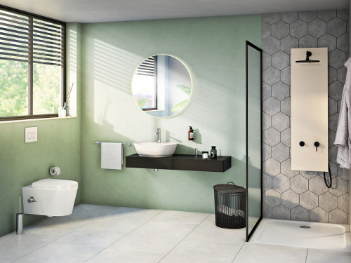 Раковина Vitra Geo 55 7428B003-0001 Белая фарфор накладная